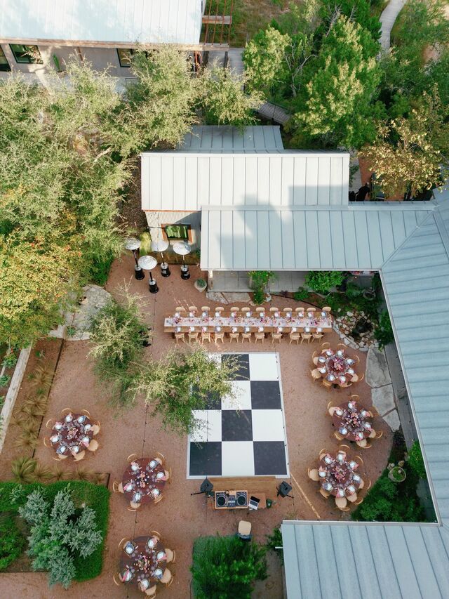 Wedding drone shot